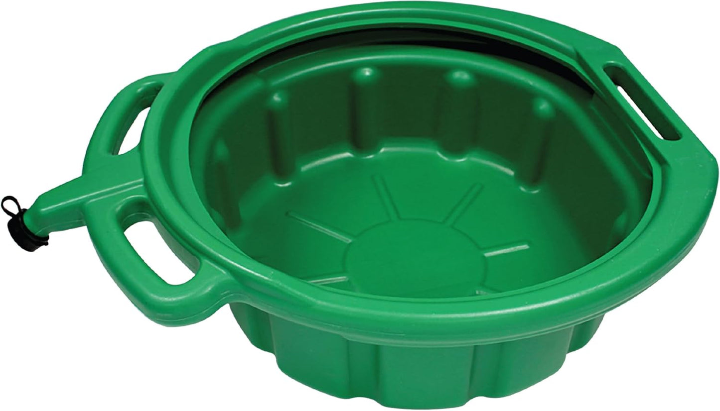 LUMAX Green 3.75 Gallon Plastic Oil Drain Pan, LX-1631