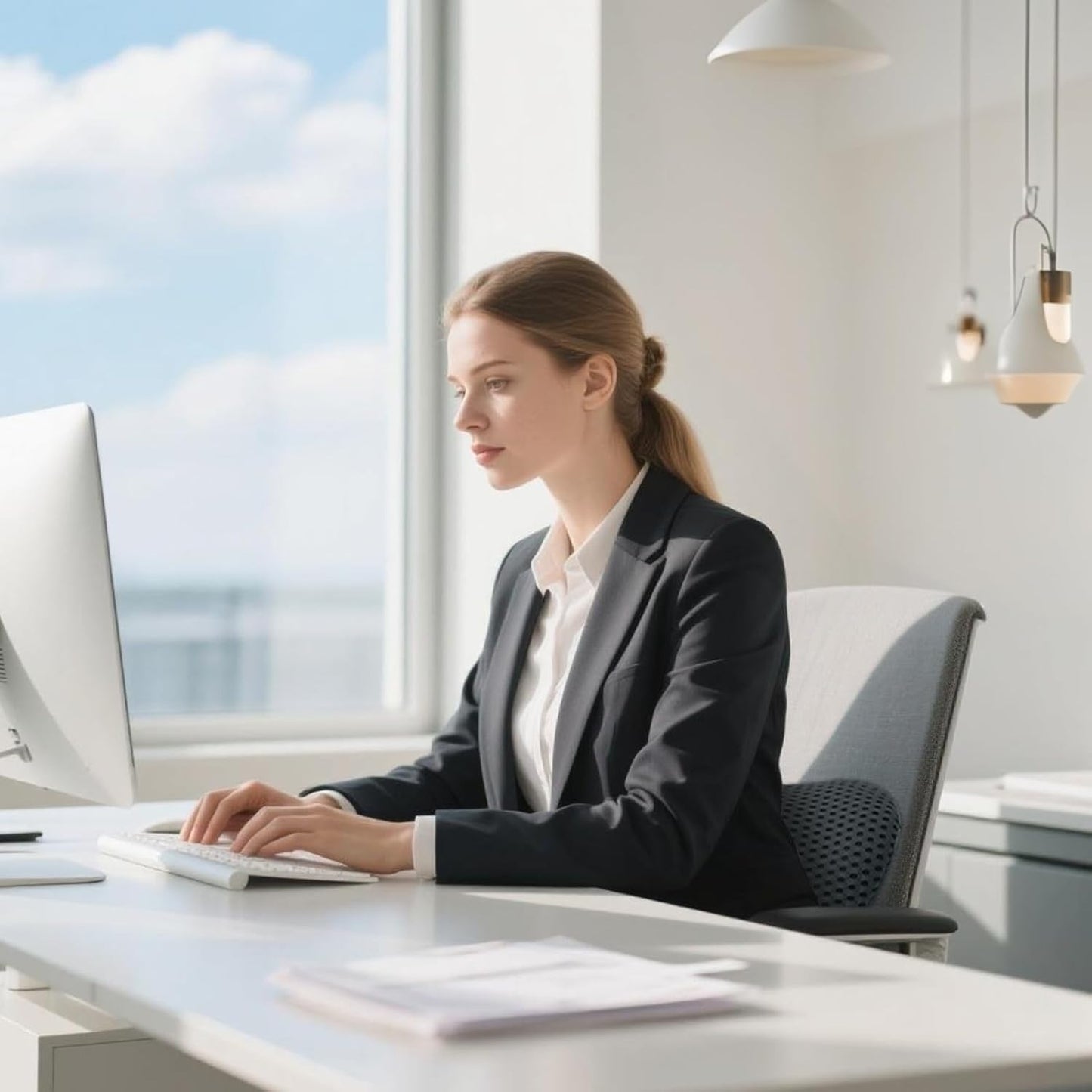 Lumbar Pillow, Memory Foam Lumbar Support Pillow for Office Chair and Car Seat, Ergonomic Streamline Back Pillow for Lower Back Pain Relief, Back Support Pillow for Sitting, Driving, Traveling