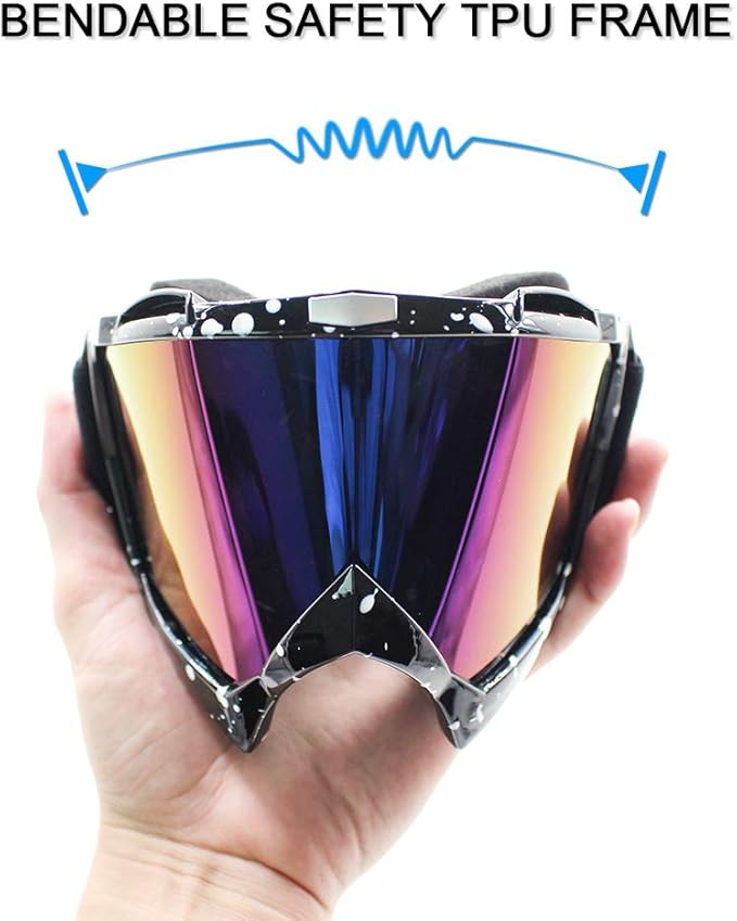 SPOSUNE Dirt Bike ATV Goggles UV400 Motorcycle Goggles for Men Women Youth Motocross Riding Goggles Windproof Dustproof
