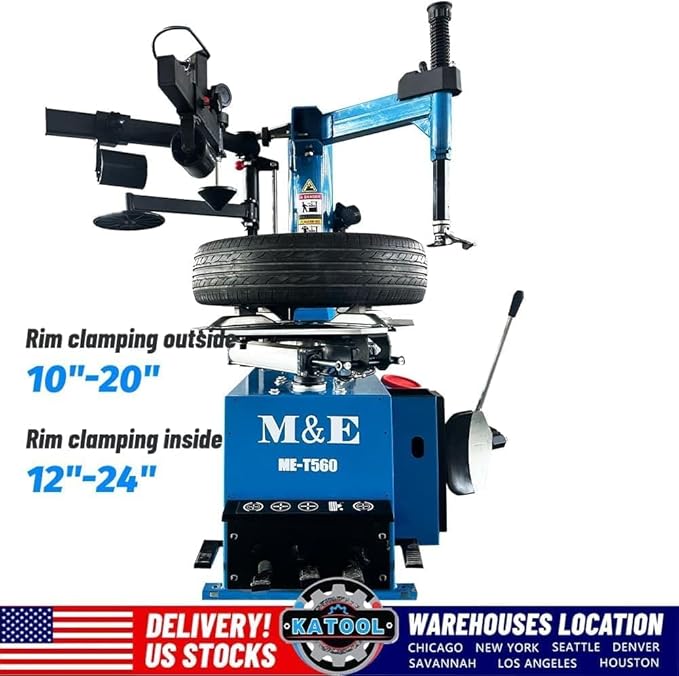 KATOOL Tire Changer Machine and Wheel Balancer Machine Combo ME-T560+ME-B620 with Bead Blaster Asist Arm Tire Changer Tire Machine Tire Repair Tools for Home Garage and Shop Repair, Blue