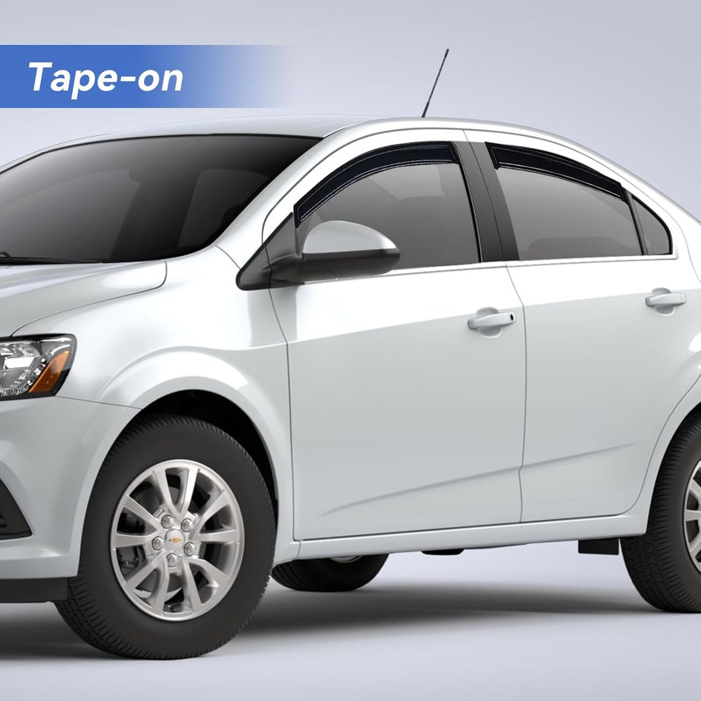 Window Visors Rain Guards for 2012-2020 Chevy Sonic Sedan, Out-Channel Window Vent Wind Deflectors Visors Shades for 12-20 Chevy Sonic (Not for Hatchback)