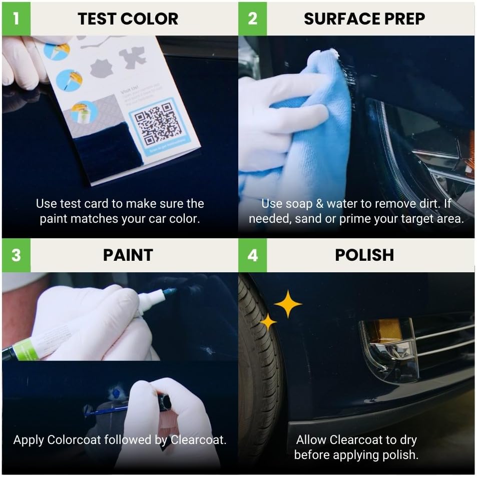 TouchUpDirect 8T7 Blue Streak Metallic Compatible with Toyota Exact Match Touch Up Paint Combo - Platinum Kit