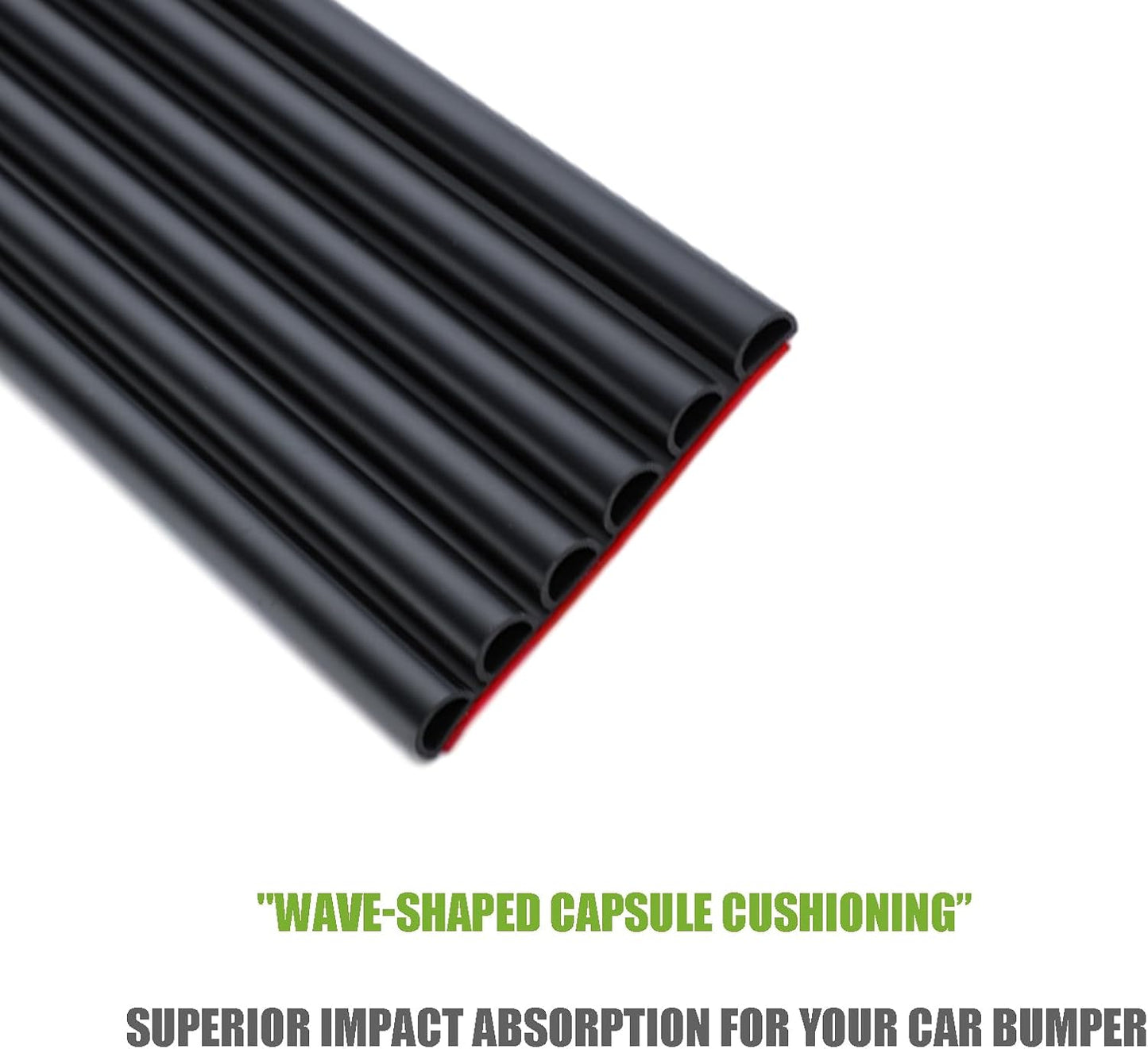 Garage Wall Protector Strip Car Door Protector, Self-Adhesive Rubber Garage Wall Guards for Car SUV Doors, Waterproof Wall Bumper Guards for Cars - 2.75x16 Inches 6 Packs - Black