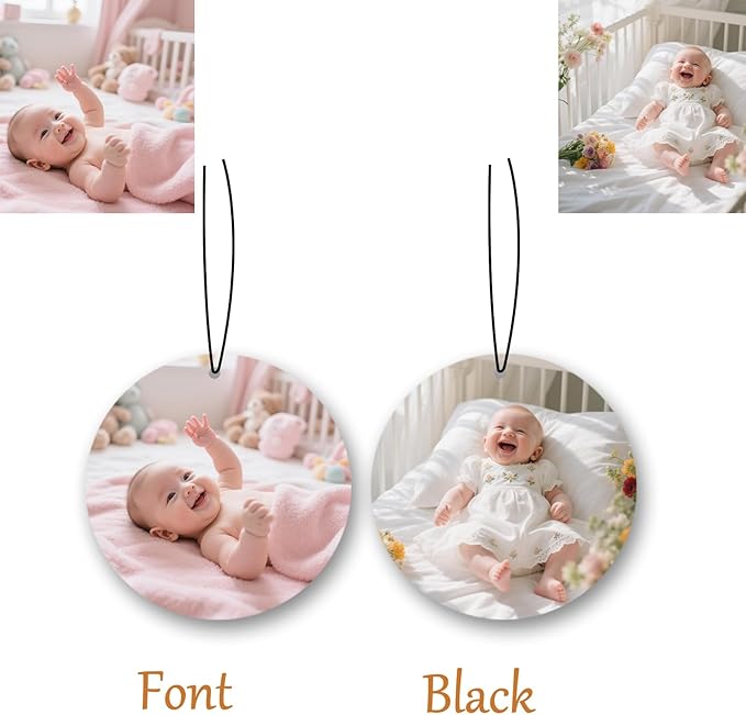 Custom Air fresheners with Picture,Personalized Air Freshener for Car,Cute Hanging Car Air Fresheners for Women,Double-sided Photo Printing Hanging Car Scents 30 scents available