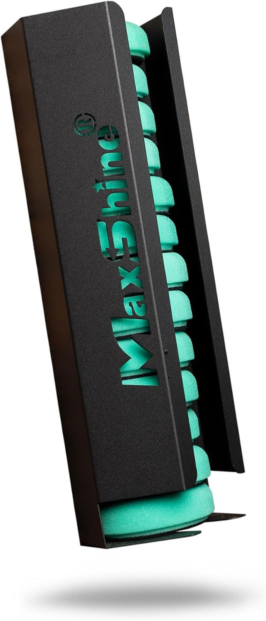 Maxshine Universal 3” Foam Pads Iron Holder - Wall-Mounted Organizer for 12+ Polish Foam Pads, Space-Saving, Durable & Anti-Corrosive, Ideal for Auto Detailing Accessories & Car Care Supplies