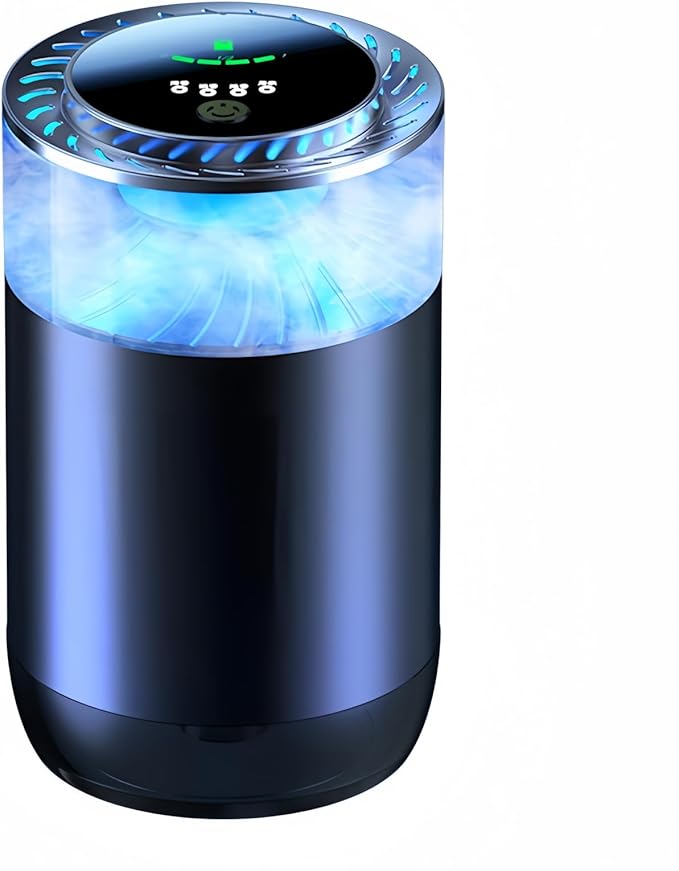 Smart Dffuser for Car with Fragrant Oil Packets, Colorful Light Scent Diffuser, Auto On/Off Car Air Freshener, Adjustable Intensity, 4 Mode Scents Refill X2 (Hotel-Snow)