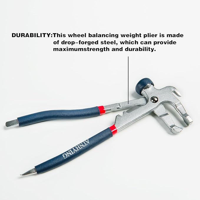 Wheel Weight Pliers, Wheel Balancing Weight Hammer, Wheel Weight Removal Tool for Repair Remover Tire