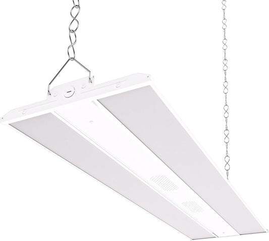 CINOTON 4FT 220W LED Shop Light with 29700LM, 0-10V Dimmable Linear High Bay Lighting with 5000K, 120-277V 135LM/W Commercial Hanging Lights for Garage Office Warehouse Workshop Factory UL Listed