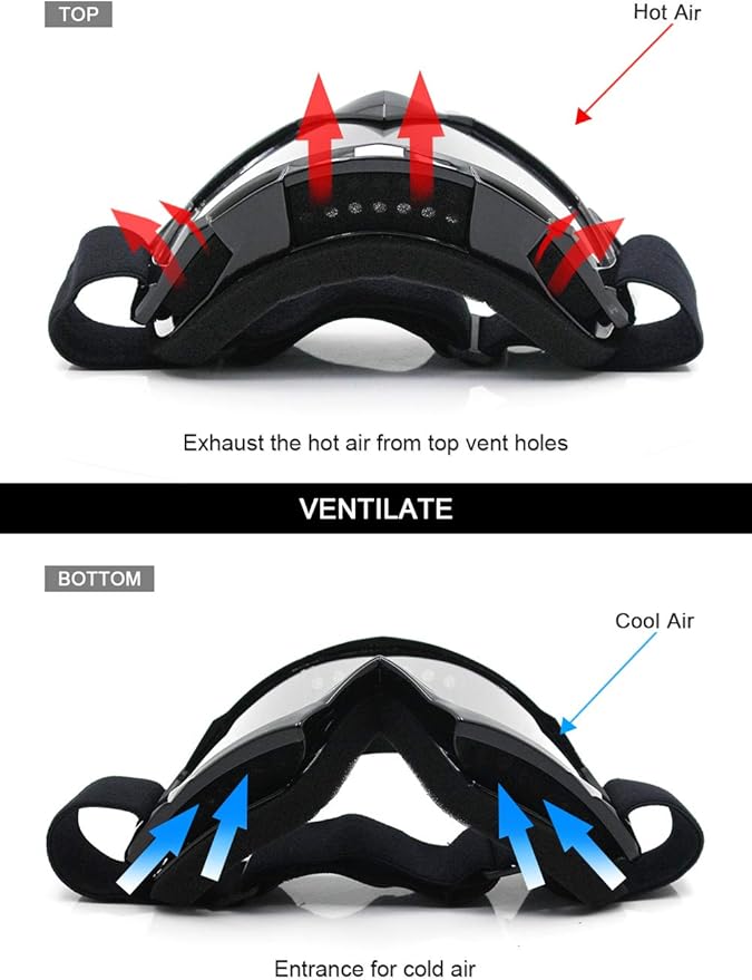 SPOSUNE Dirt Bike ATV Goggles UV400 Motorcycle Goggles for Men Women Youth Motocross Riding Goggles Windproof Dustproof