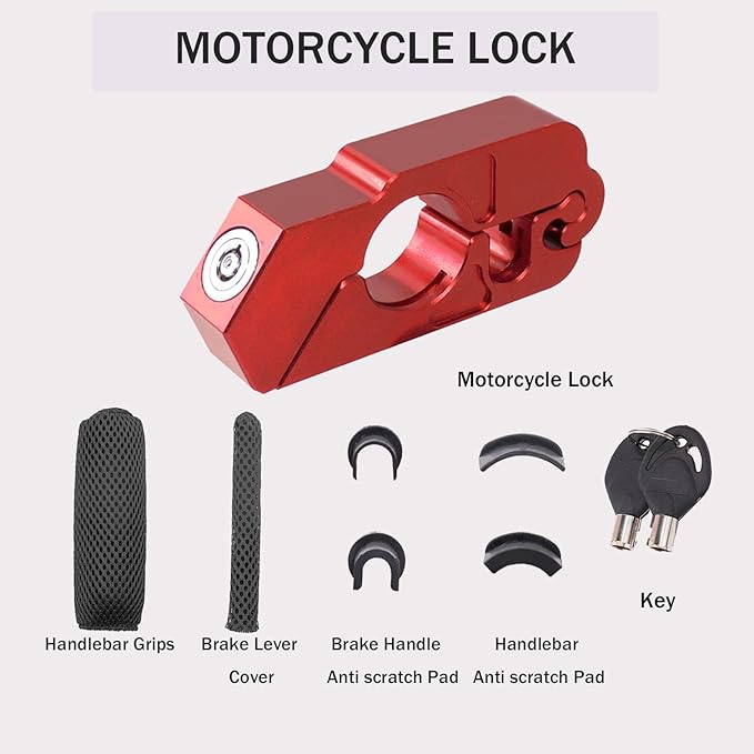 Motorcycle Throttle Lock - Heavy Duty Motorcycle Locks Anti Theft, Motorcycle Accessories for Moped Dirt Bike Scooter and ATV