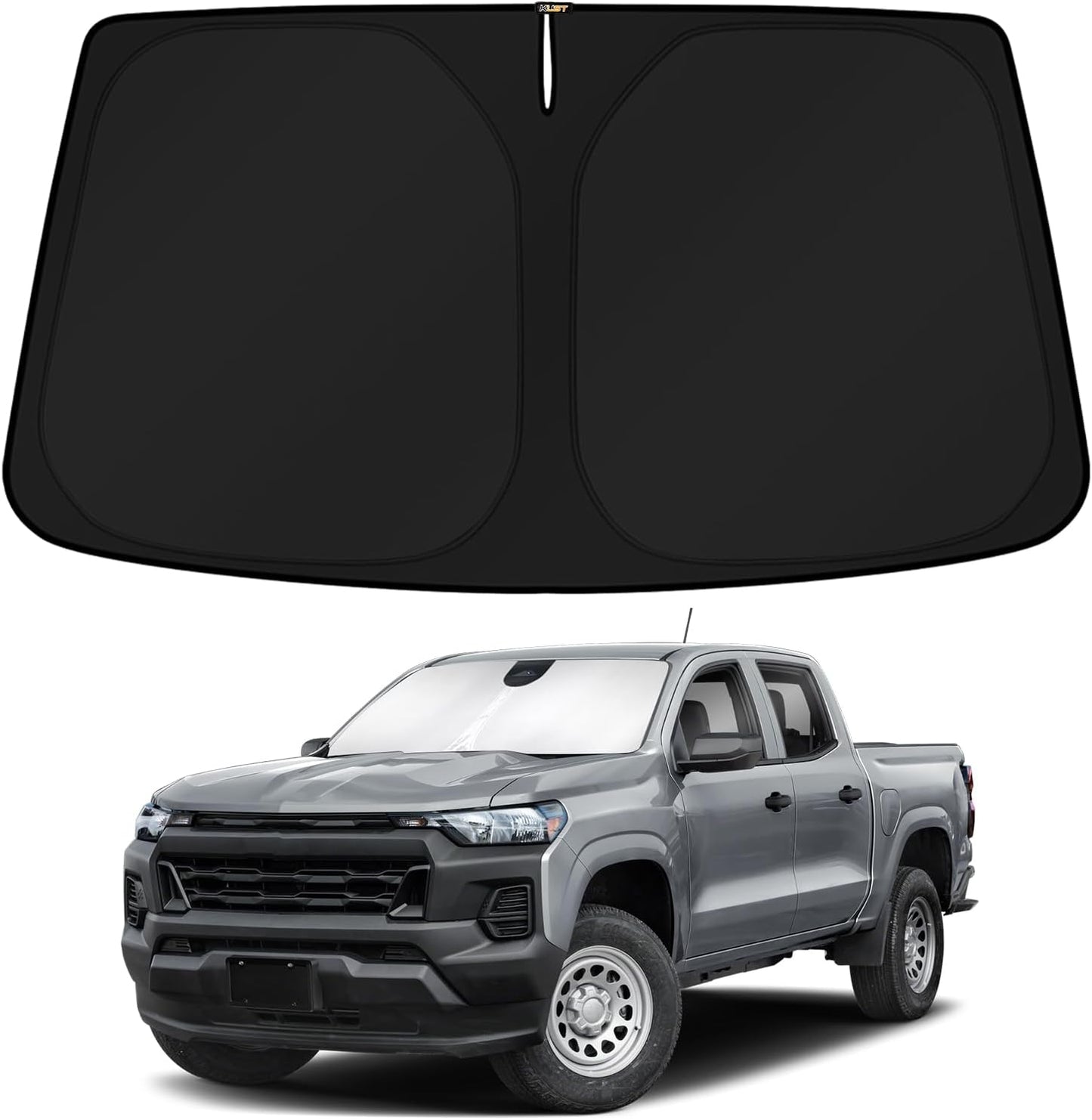 KUST Windshield Sun Shade for Chevrolet Colorado 2023-2025 2026 Custom Fit Sunshade Foldable Sun Visor Protector Blocks UV Rays Keep Car Cooler
