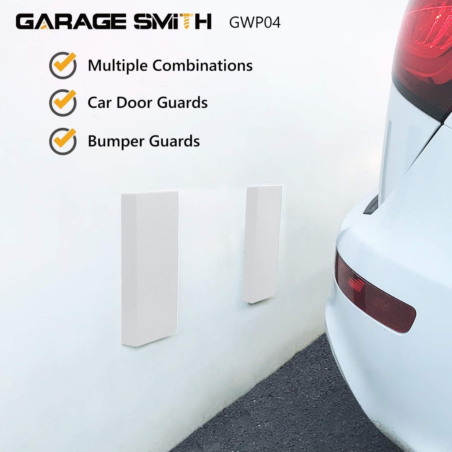 Garage Smith GWP04 Garage Wall Protector Car Door Protectors, Designed in Germany (4-Pack)