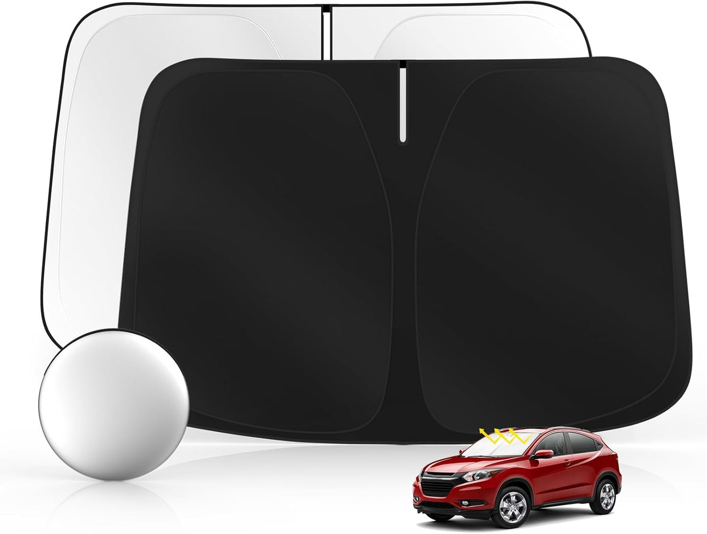 Windshield Sun Shade for Honda HR-V 2016-2022 Foldable HRV Sunshade Custom Fit Front Window Car Interior Accessories Protector Blocks UV Rays