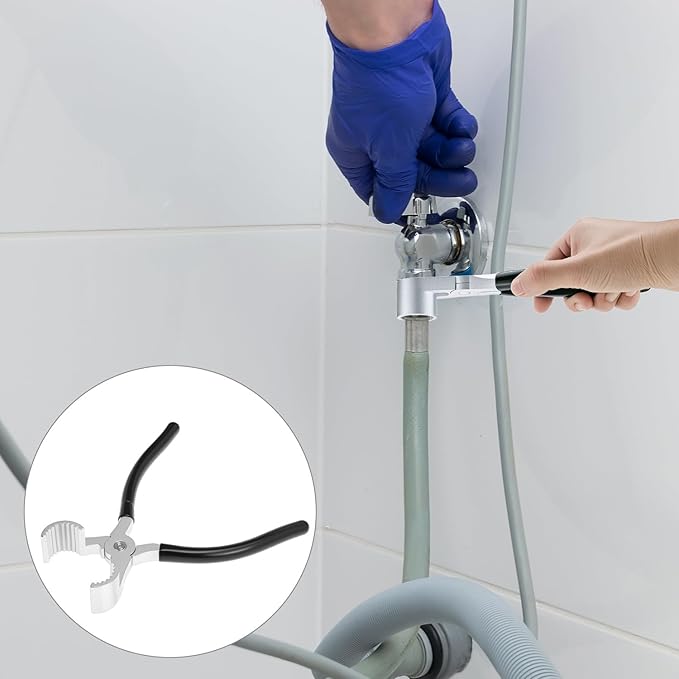 QWORK Washer Hose Plier for Washing Machine Inlet Hoses 7/8"-1 7/8", Hose Removal Tool, Hose Removal Pliers