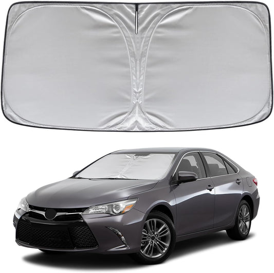 KAYZT Windshield Sun Shade for Toyota Camry 2012-2017 LE XLE Hybrid SE XSE Sedan Foldable Sunshade Front Window Custom Fit Accessories