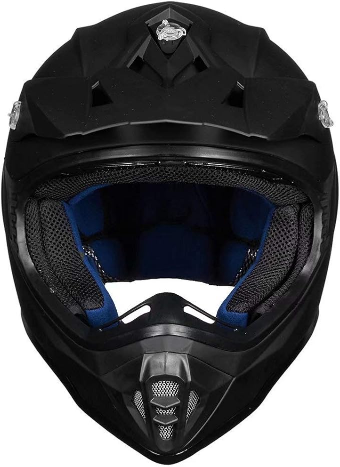 ILM Youth & Kids Dirt Bike Helmets Motocross ATV Dirtbike BMX MX Offroad Full Face Motorcycle Helmet, DOT Approved Model 128YS (Matte Black, Youth-Large)