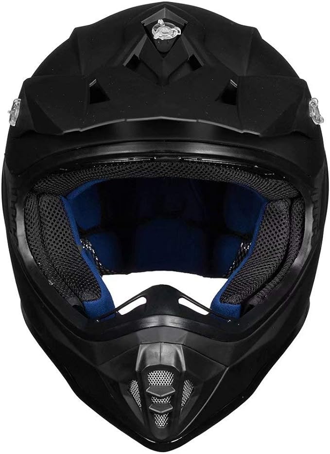 ILM Adult Dirt Bike Helmets Motocross ATV Dirtbike BMX MX Offroad Full Face Motorcycle Helmet, DOT Approved Model 128S (Matte Black, Adult-XXLarge)