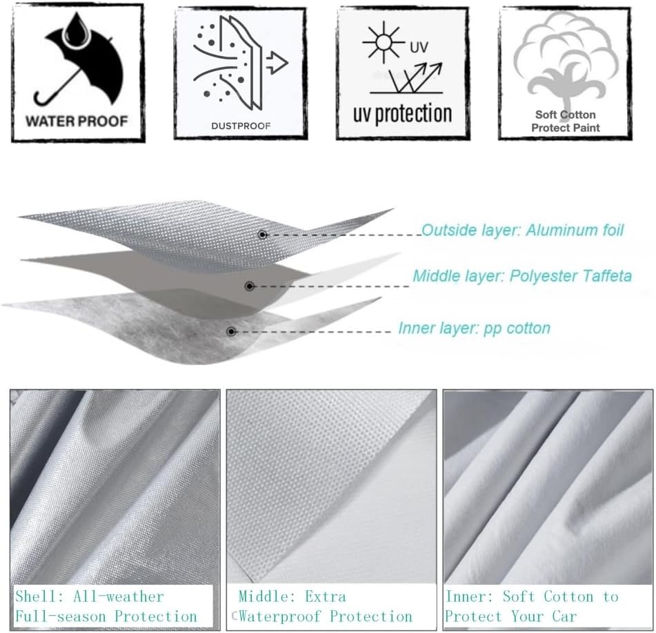 Urby Sienna Car Cover and Odyssey Car Cover, Ultimate Waterproof Solution, Ideal Fit as Mini-Van Cover for Caravan, Pacifica, Carnival, Sedona and Quest.