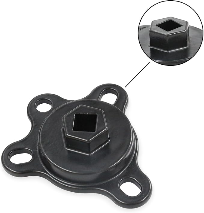 Crankshaft Turning Tool Engine Rotation Adapter Tool Compatible with Chevy Ford V8 Engines Black
