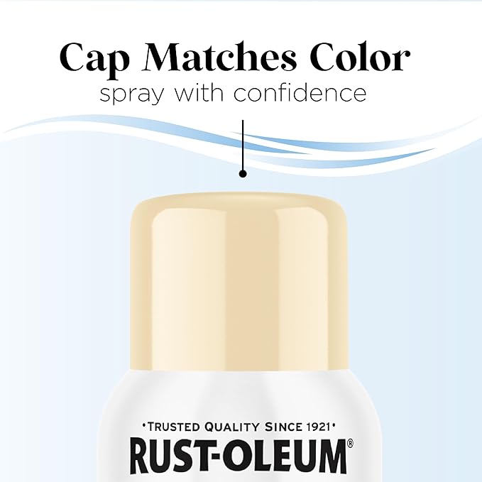 Rust-Oleum Low Odor Premium Spray Paint, 11 oz, Gloss Seashell, 6 Pack