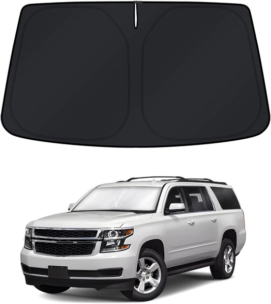 KUST Windshield Sun Shade for 2015-2020 Chevrolet Chevy Suburban/Tahoe, GMC Yukon XL, Yukon Denali XL Accessories Front Window Shade Sun Visor Cover Foldable Blocks UV Rays Keep Your Car Cooler