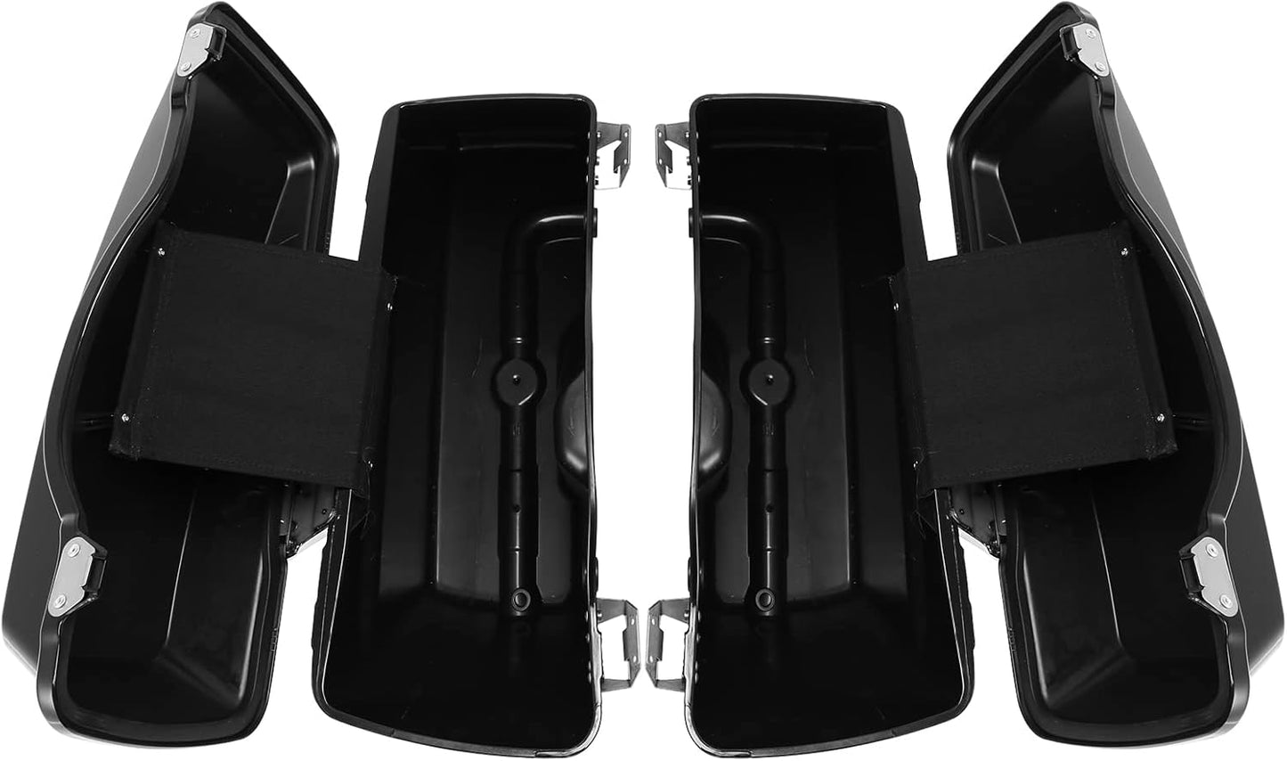 Green-L Gloss Black Hard Saddlebags Fit for Harley Touring Road King Street Glide Electra Glide Ultra 1994-2013