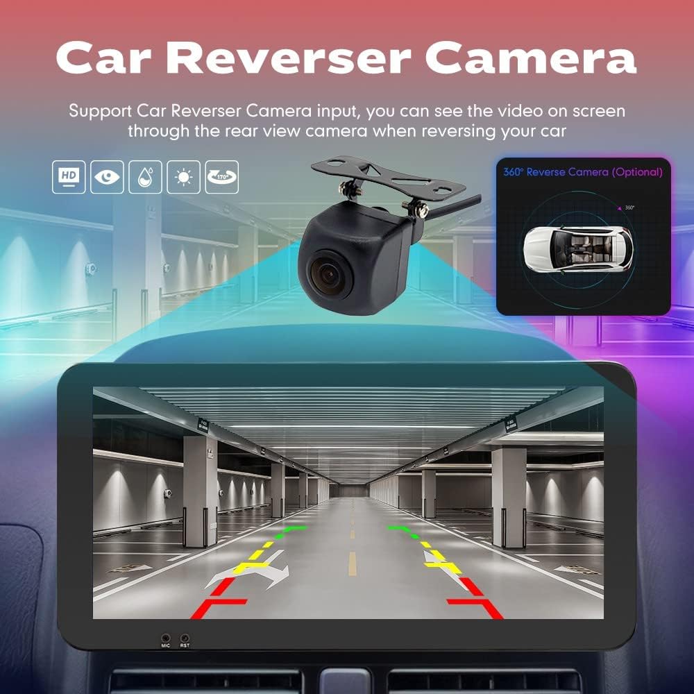 Kunfine Car CarPlay Android Auto Navigation Stereo GPS Radio Reverse Camera Display 10.33" QLED Touchscreen Headunit Tablet Media Player for Peugeot 301 13-22, if Applicable Octa Core 6G+128G Silver