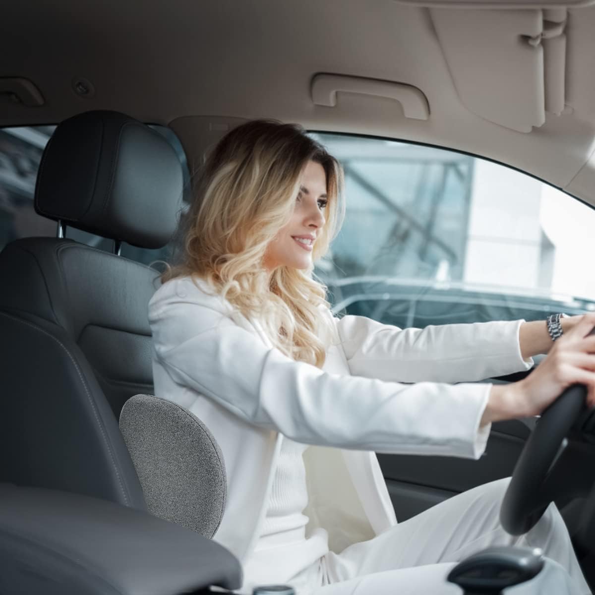 Lumbar Support Pillow, Lumbar Pillow for Low Back Pain Relief, Ergonomic Memory Foam Lumbar Pillow, Breathable & Detachable & Washable, Comfy Back Pillow for Office Chairs, Car Seats (Dk Grey, Cotton)