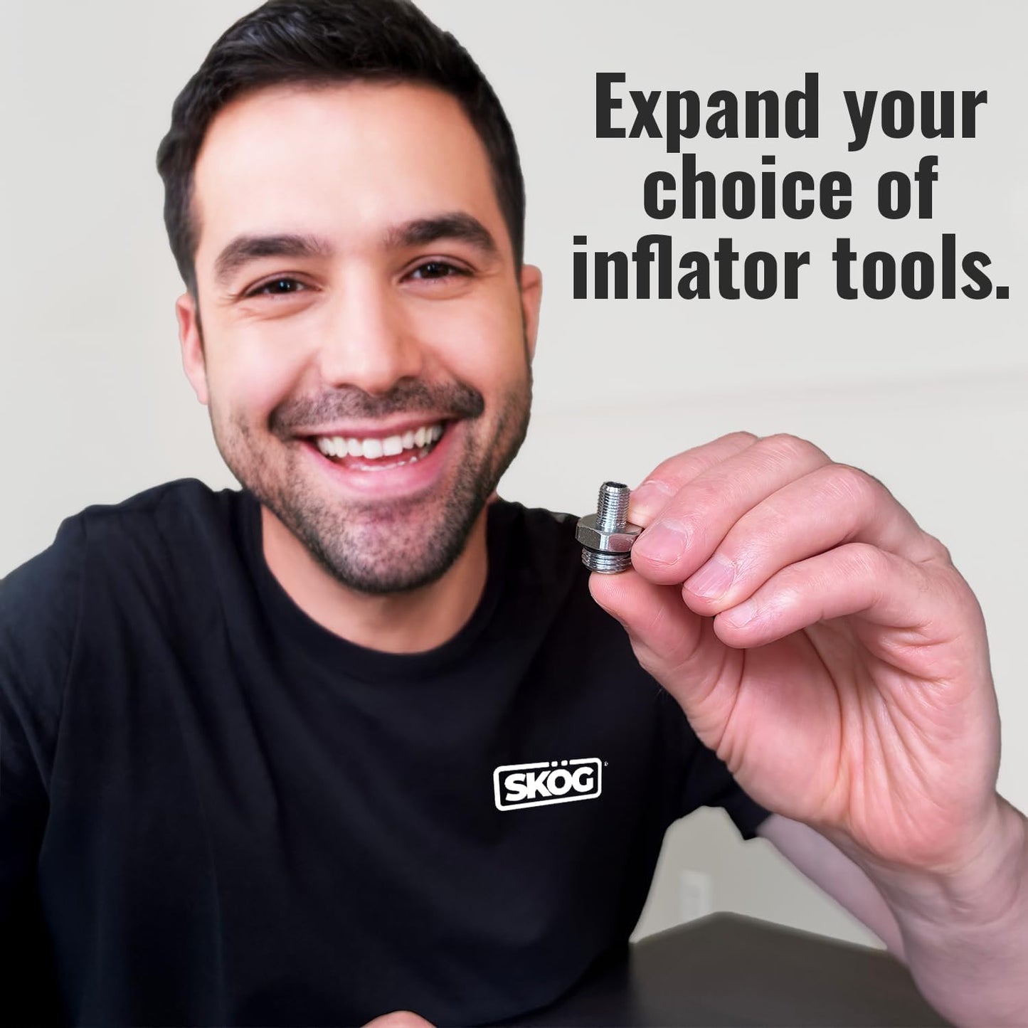 Self-Sealing Tire Inflator Adapter (1 Pack) – 1/4” NPT Male to Schrader Valve, Leak-Free O-Ring, No Tape Needed