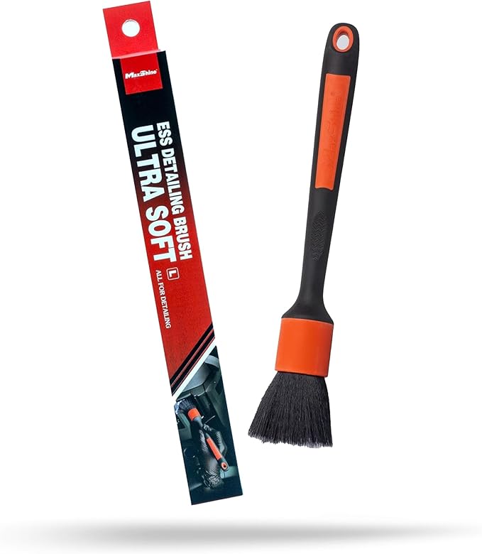 Maxshine Large Universal Red Ultra Soft ESS Detailing Brush – Professional Brush for Interior, Exterior, Leather Seats, Engine Bay & Wheels – Ever So Soft Premium Detailing Tool