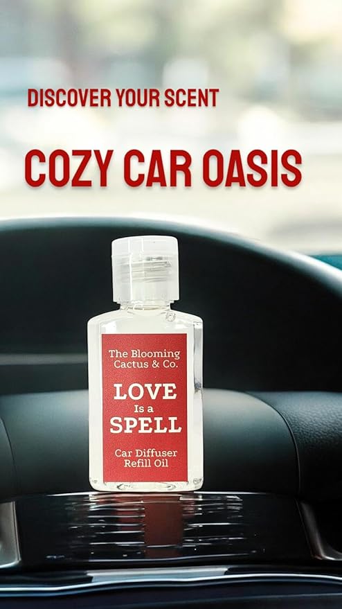 The Blooming Cactus & Co. - Car Diffuser Refill - Fragrance Oil Diffuser Refill - Reed Diffuser Refill 30 gr (Love Spell)