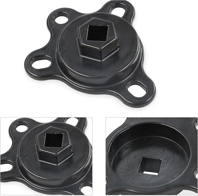 Crankshaft Turning Tool Engine Rotation Adapter Tool Compatible with Chevy Ford V8 Engines Black