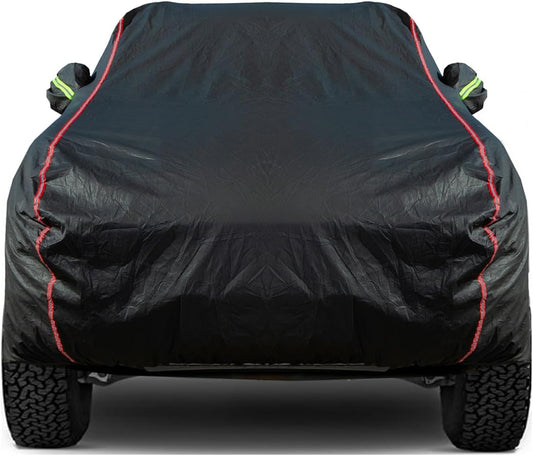 Breathable New Material, Waterproof Car Cover, Locks and Zipper Doors, Sunscreen Waterproof UV Prevention Snowproof Wind and Windproof,Suitable for Indoor Outdoor,for Pickup 180"-206" -B6