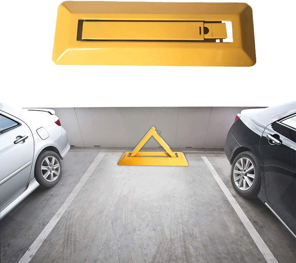 Vechkom Folding Parking Barrier Removable Parking Space Lock Manual Parking Blocker