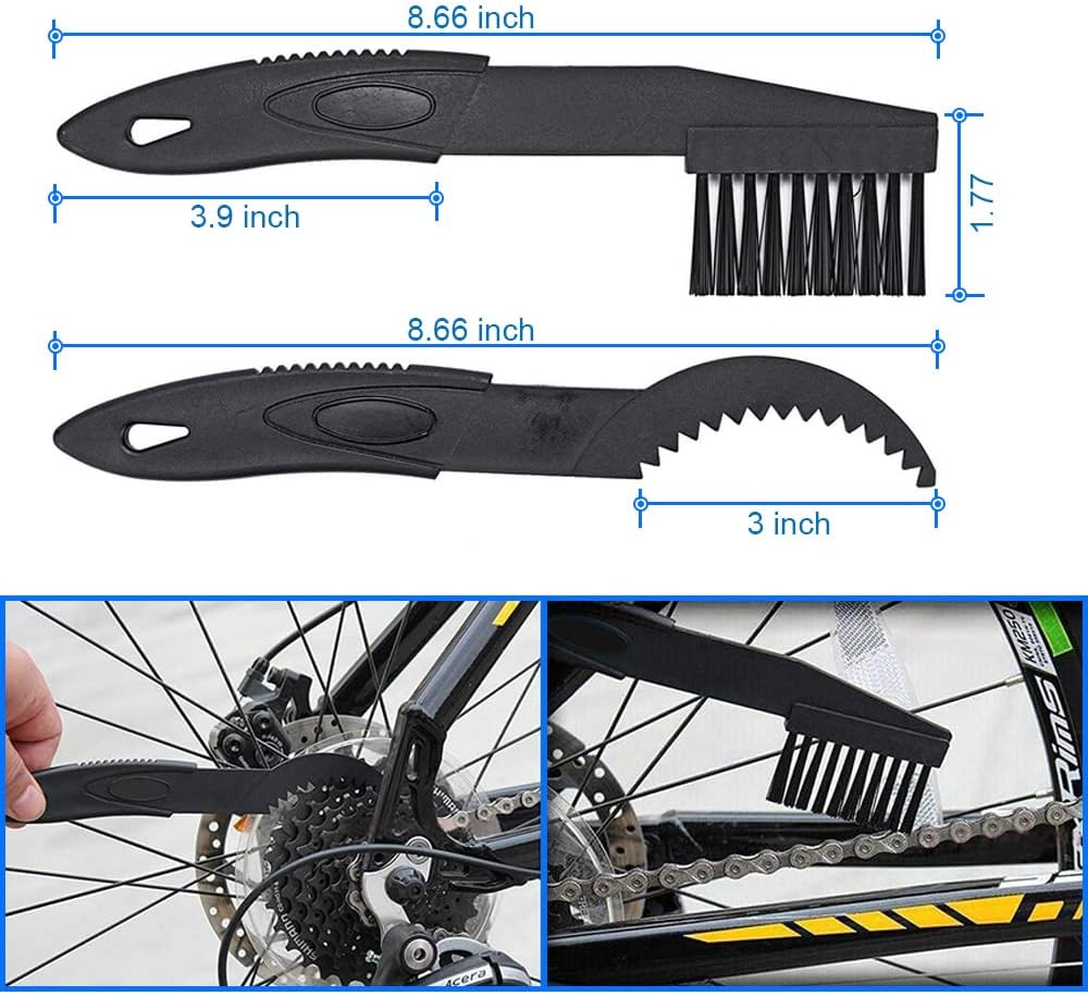 MMOBIEL Motorcycle Chain Cleaning Brush Kit Cleaner for Motorcycle, Bicycle and Mountain Bike – 4 Pcs Cleaning Brush Tool - Bike Cleaning Tool – Bicycle Chain Cleaner