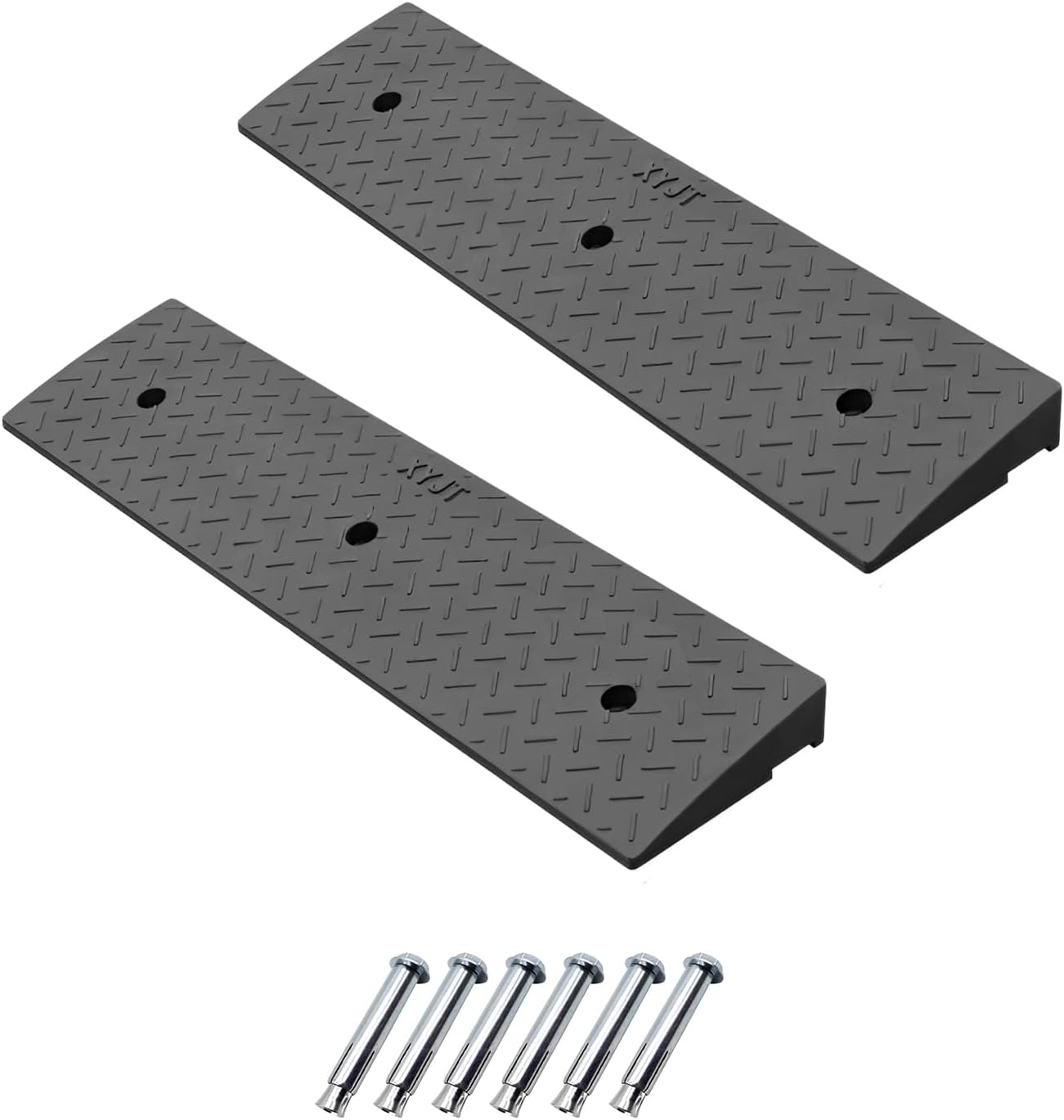 2 Pack 2.8'' Rise Rubber Curb Ramp Heavy Duty Loading Rubber Curb Ramps 3 Tons Driveway Ramp Car Slope Ramp for Loading Dock Bike Vehicle Warehouse Sidewalk Wheelchair (2.8" H)