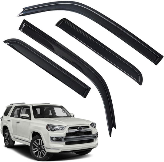 Rain Guards for 4Runner 2010-2022, Tape-on Side Window Deflectors for 4Runner, Window Visors for Toyota Cars, for Toyota Car Accessories, 4 pcs