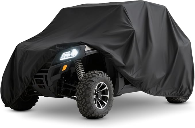 XYZCTEM UTV Cover Lightweight Waterproof Outdoor 2-3 Seater, Compatible with Polaris Ranger and RZR Accessories, Fit for 134" x 70" x 75" Can-am Commander and SXS Cover Protects UTV from Rain