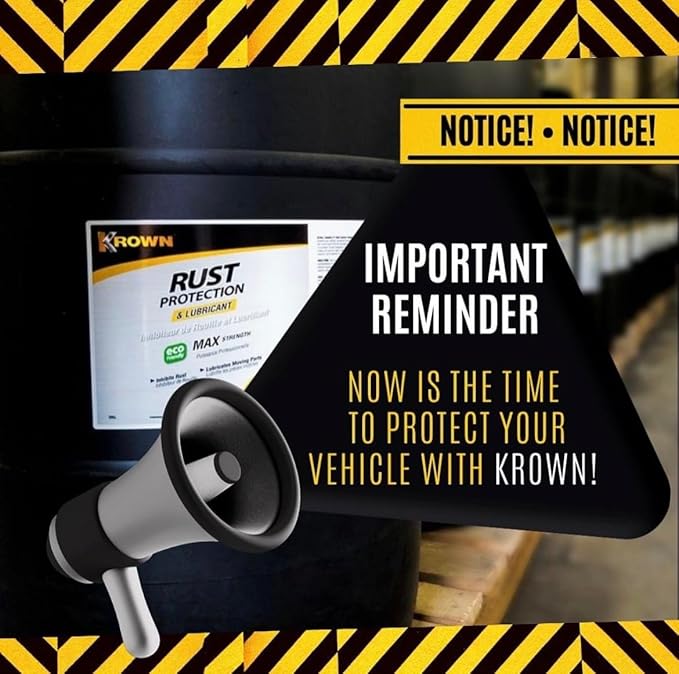 Krown, Rust Inhibitor, Rust Proofing, Anti-Rust Coating, Corrosion Protection, Automotive Undercoating, Truck & Car Rust Prevention, Self-Healing, No Solvents, Underbody Protection (1 Gallon)