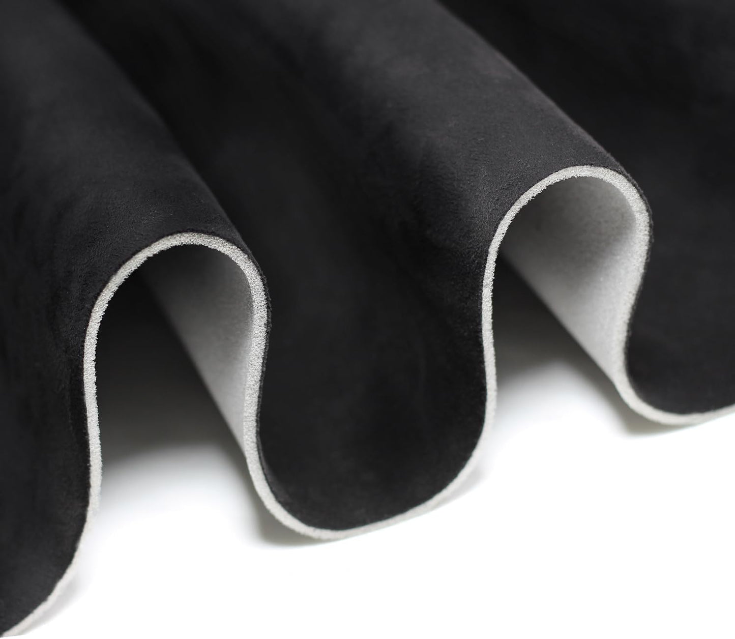 Suede Headliner Fabric with Foam Backing - Black Suede Headliner wrap Interior Material for Car/Truck/SUV/RV Roof, Home Repair/DIY Headliner Material Automotive Headliner Fabric (Black, 96"×60“)
