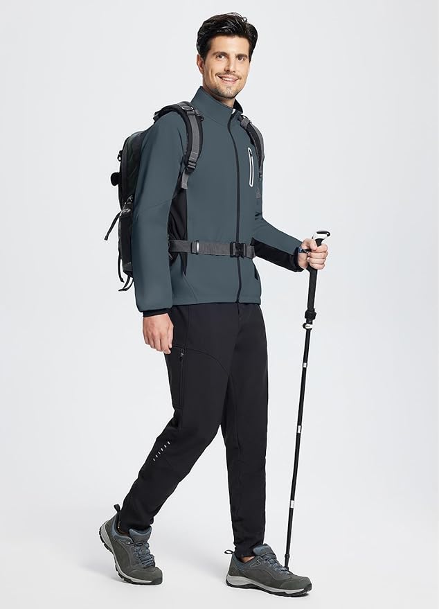 baleaf Men's Winter Cycling Jackets Water Resistant Thermal Running Softshell Jacket Warm Cold Weather Pockets