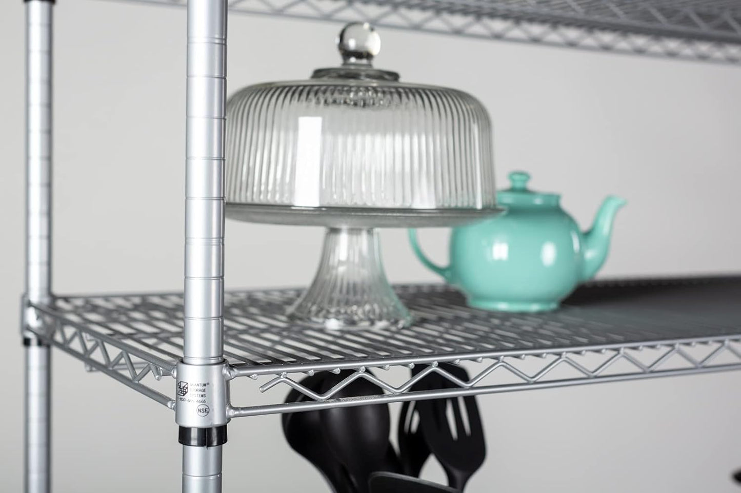 Omega 12" Deep x 36" Wide x 63" High 3 Tier Gray Starter Shelving Unit