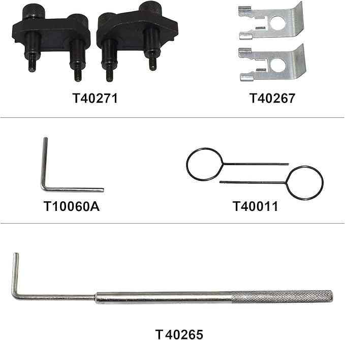 Camshaft Crankshaft Engine Timing Tool Kit Compatible with Audi VW VAG 2006-2018 EA888 1.8 2.0 TSI TFSI T10355 T10060A T10352 T10368 T40011 T40196 T40267, Upgrades Version with Case & Gloves