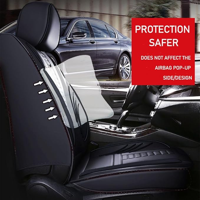 for Toyota RAV4 2008-2025 Car Seat Covers, Full Coverage Customized Seat Covers Premium Leather Waterproof Stain-Resistant Easy to Install (Full Set, Black)