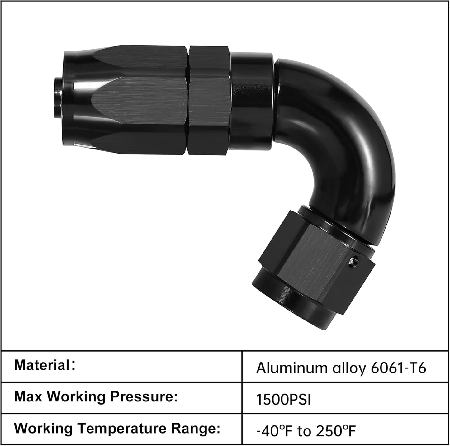 EVIL ENERGY 4AN 120 Degree One Piece Full Flow Hose End Fitting Swivel For CPE Braided Hose