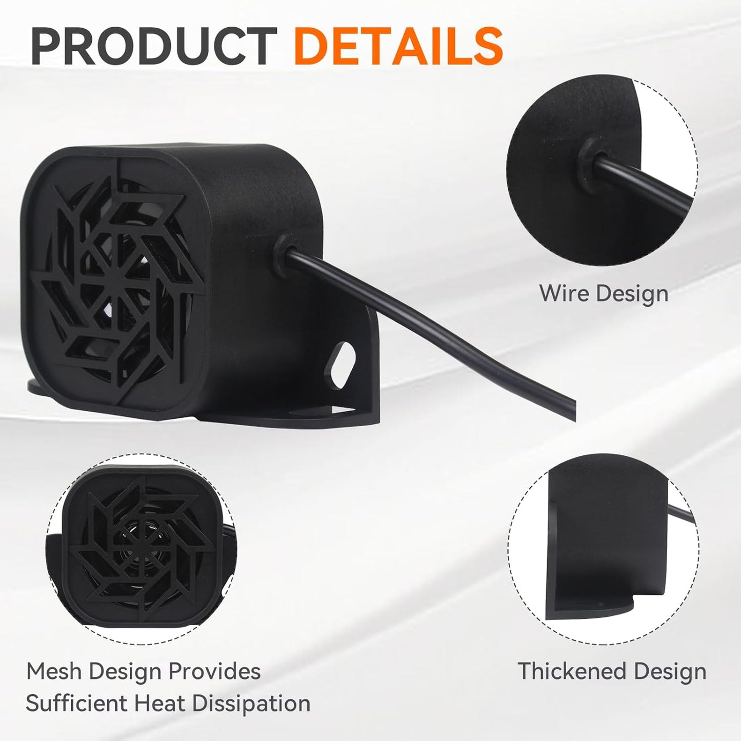 830 Back-up Alarm 12V-24V 110dB IP67 Waterproof Dust-Proof Reversing Warning Alarm with Super Loud Beeper Tone for Truck Van Forklift Car Lorry Agricultural Vehicles