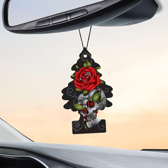 LITTLE TREES Car Air Freshener | Hanging Tree Provides Long Lasting Scent for Auto and Home | Rose Thorn, 24 Air Fresheners