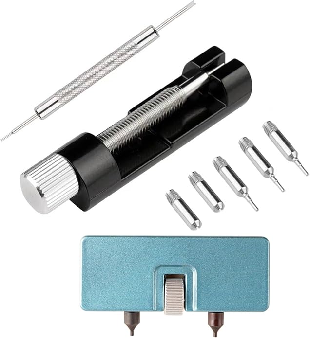 Watch Link Removal Kit, Tools to Adjust and Remove Bracelets，Pin Remover for Sizing Strap，Watch Band Adjustment Tool Kit with Extra Replacement