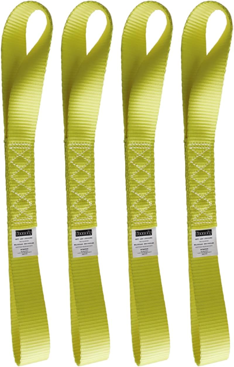 Soft Loop Tie Down Straps (4PK) Heavy Duty Motorcycle Tie Down Straps Loop Straps 1.5” x 18” x 10,000 LBS for ATV, UTV Trailer