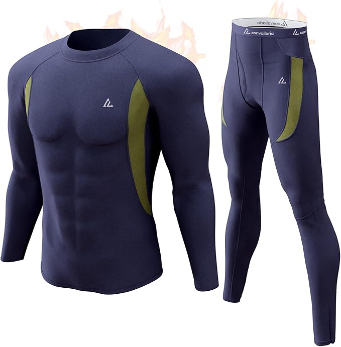 CL convallaria Thermal Underwear Long Johns Set Mens Winter Gift Hunting Gear Sport Base Layer Bottom Top